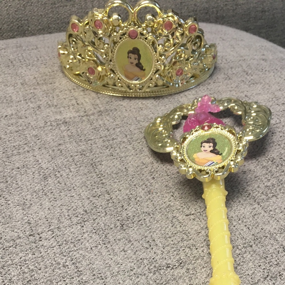 Ariel and Belle Disney Princess Wands and Tiaras